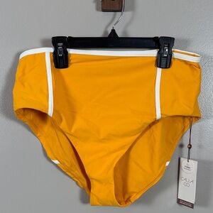 NWT Calia Marigold Shine High-Rise Bikini Bottom